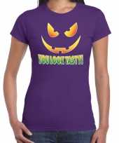 Halloween you look tasty verkleed t-shirt paars dames