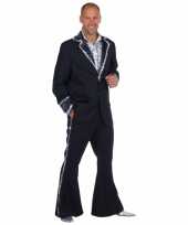 Zwart bling bling carnavalsoutfit heren